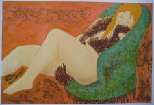 BONNEFOIT ALAIN LITHOGRAPHIE EROTIQUE SIGNÉE CRAYON HANDSIGNED EROTIC LITHOGRAPH