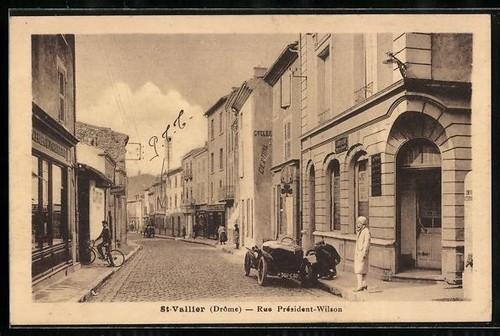 Cpa vallier drôme rue - cpa,