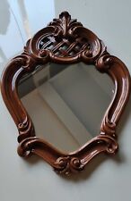 Miroir de style Louis XV à décor de feuillus, liens en croisillons volutes 54 cm