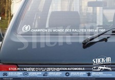 Autocollant Sticker Champion du Monde des Rallyes 1985 1986 Pour Peugeot 205 GTI