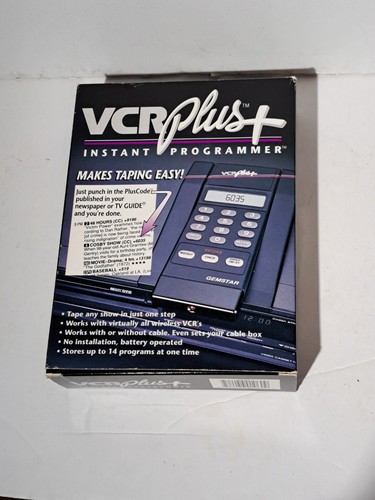 Vcr plus instant programmer - vcr,
