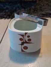 SUCRIER VINTAGE MOTIFS GÉOMÉTRIQUES - PORCELAINE DE SOLOGNE