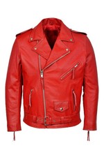 Blouson homme rouge motard