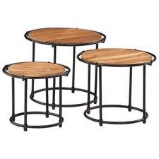 Tables gigognes 3 pcs bois de