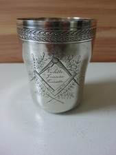 TIMBALE ATTRIBUTS FRANC- MACONNIQUES ARGENT MINERVE