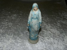 Art religieux statuette globe de Mariée Sainte Vierge polychrome 19 è siècle