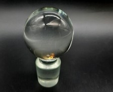 Ancien bouchon carafe flacon Rond en verre 9,8 cm Gros bouchon de 290 gr