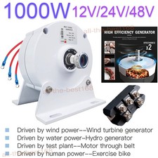 1000W Gearless Alternateur à aimant permanent Magnet Generator Motor 12V/24V/48V