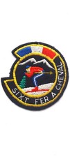 ECUSSON PATCH SIXT FER  A CHEVAL SKI MONTAGNE HAUTE SAVOIE