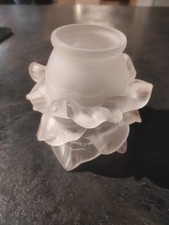  TULIPE EN PATE DE VERRE OPAQUE Rosé EN FORME DE ROSE, APPLIQUE LUSTRE LAMPE