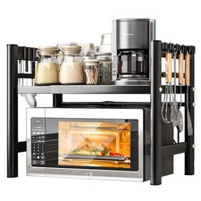 2 Niveaux Support de Four à Micro-Ondes Extensible Etagere Rangement Cuisine ...