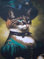 TABLEAU IMPRESSION SUR TOILE Représentant un chat Aristocrate