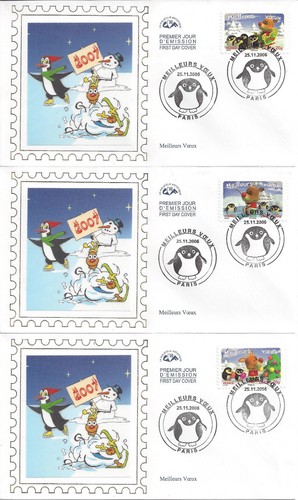 Enveloppes 1er jour voeux - jour,
