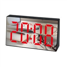 LED Miroir RéVeil NuméRique Snooze Table Horloge RéVeil LumièRe Temps Affic1153