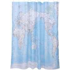  1 ensemble de rideau de douche carte du monde, rideau à motif de carte, rideau
