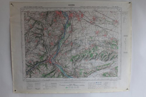 Ancienne carte ign - ancienne, givors