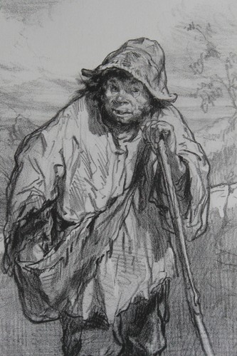 Gavarni lithographie originale - lithographie,