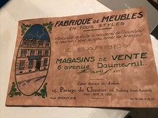 Vieux Papiers MEUBLES BARBEY PARIS publicité