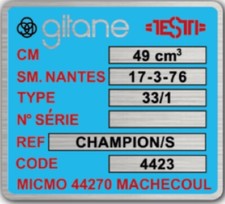 Autocollant Gitane Testi