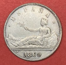 ESPAGNE 5 PESETAS 1869 FAKE