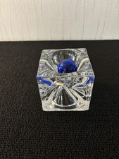 Cendrier bille bleue en cristal de Daum France