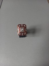 grosse bague rectangle métal