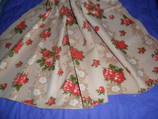 Vintage French toile,cotton,stripes flowers."Horizon de Paris".