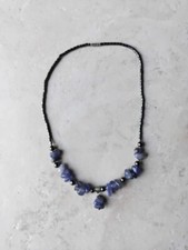 Collier artisanal ethnique en pierres Bleues naturelles