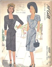 Patron De Couture Vintage 1946
