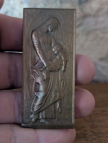 Plaque bronze patine - plaque, en