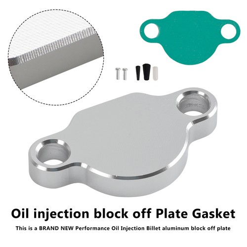 Oil injection block off plate - injection,