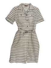 Robe chemise blanche et dorée