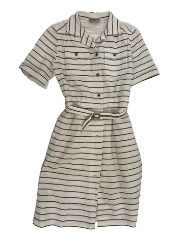 Robe chemise courreges or - chemise, en