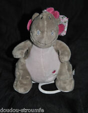 ?Doudou Dragon Musical NOUKIES NOUKIE'S Victoria Lucie Peluche Dinosaure Rose
