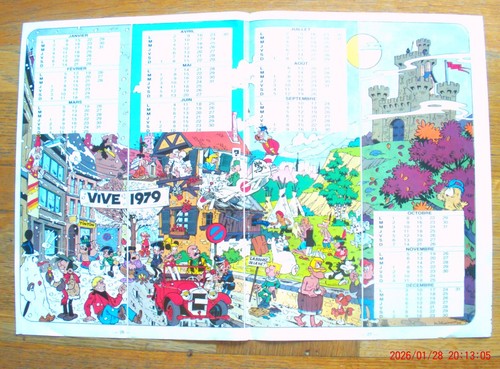 Calendrier tintin 1979 - de,