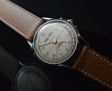 Monarch Leonides Ultra Rare Men Triple Calendrier Moon Phase Acier Inoxydable