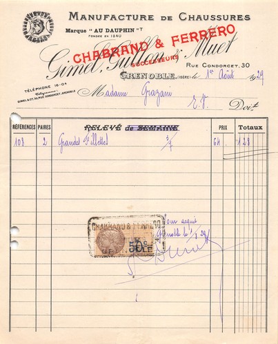 1929 manufacture chaussures - 1929, de