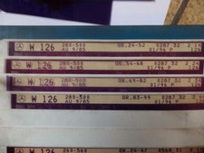 n°e604 lot 4 microfiche mercedes w126 jusqu'a 1985