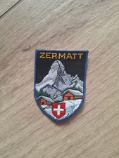ANCIEN ECUSSON BRODE ZERMATT SUISSE PATCH SKI MONTAGNE