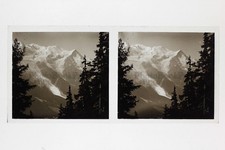 Tête Rousse Mont-Blanc France Photo E52 Stereo Plaque de verre 1927