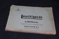 Vieux Livre Catalogue Leuchtgerät Lampes A. Hyede & Co Old Lampe Vintage Dresde