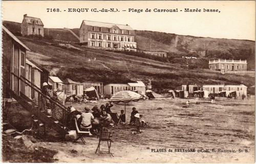 Cpa erquy plage de - plage,