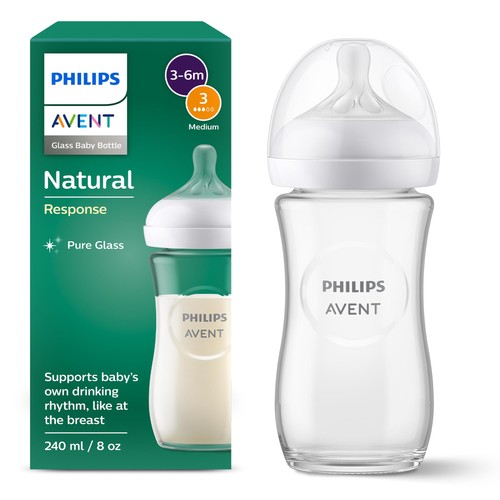 Avent biberon verre - verre, à