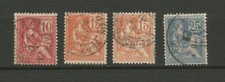 France 1900/01 4 timbres
