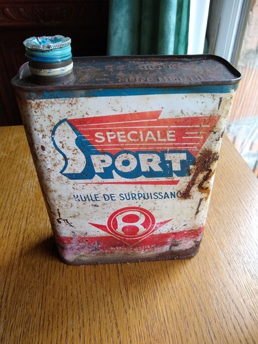 Ancien bidon huile speciale - ancien, d'huile"