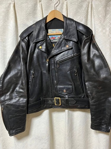Veste double cavalier cuir