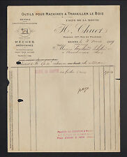 NEVERS (58) OUTILS pour SABOTIERS & pour MACHINES à BOIS "H. CHUET" en 1919