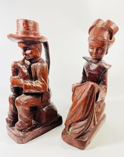 Statues Bois Sculpté Couple