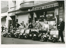 Fey Frères, Belgique, Au Vespa Club 1953  Vintage silver print. "Fey Frères Luxe