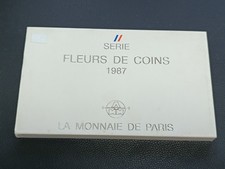 Coffret Monnaie De Paris 1987 Tranche A Fleurs De Coins